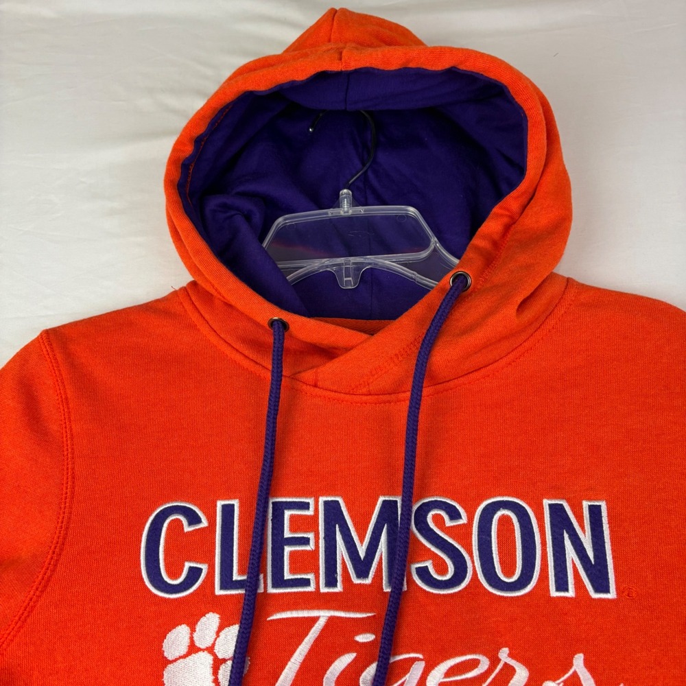 Clemson Tigers S Colosseum Orange Hoodie Embroidered Pullover Gameday NCAA NWT - Picture 10 of 11